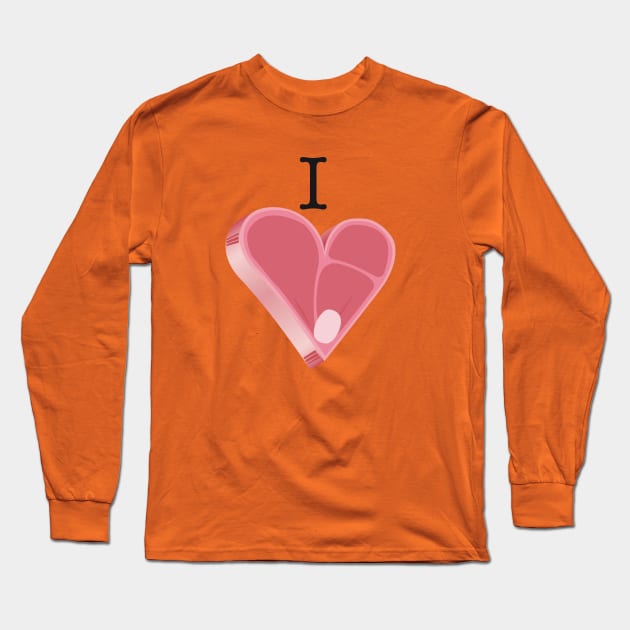 I Love Meat! Long Sleeve T-Shirt by Kalle